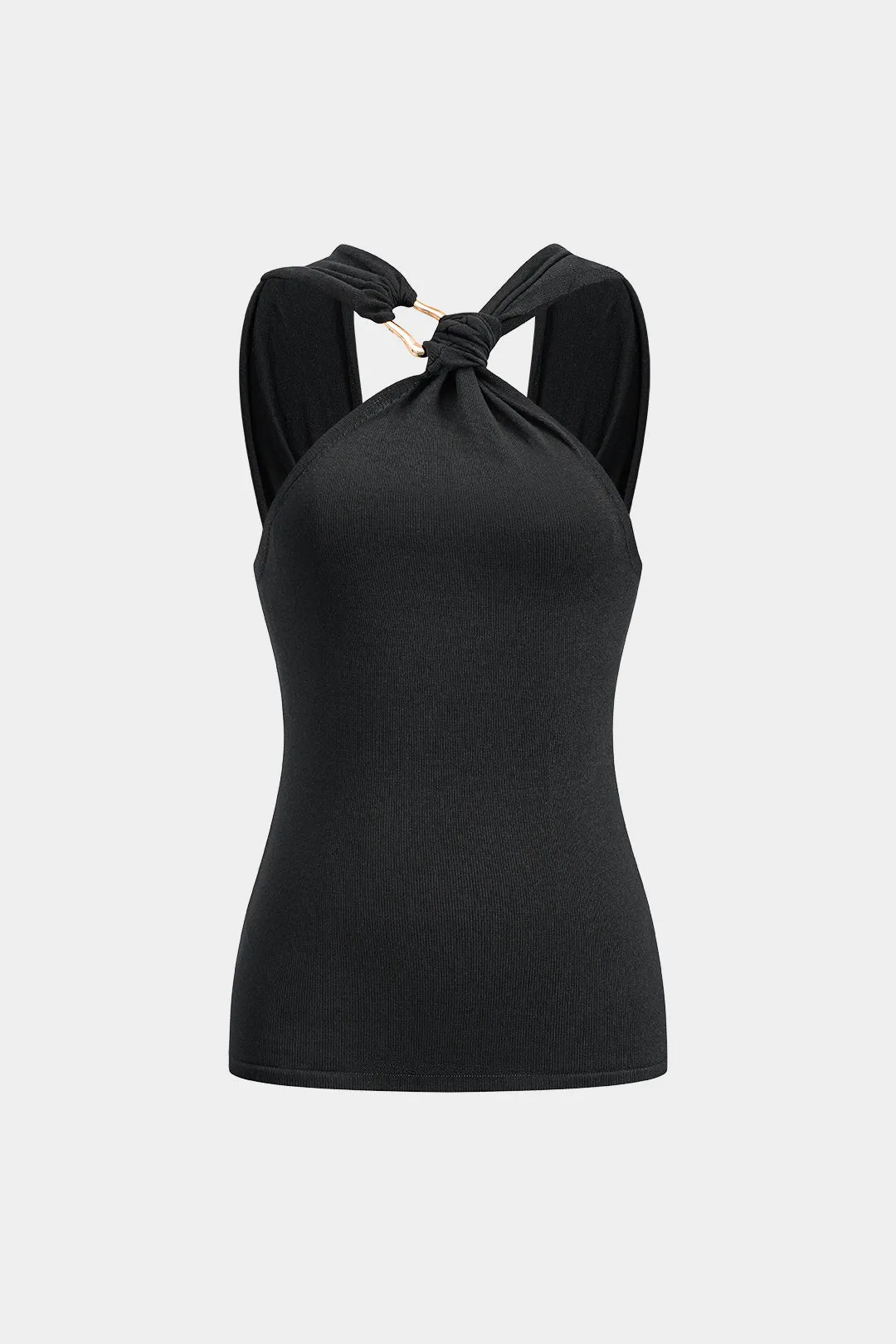 Metallisk ruched cami top sold by Micas