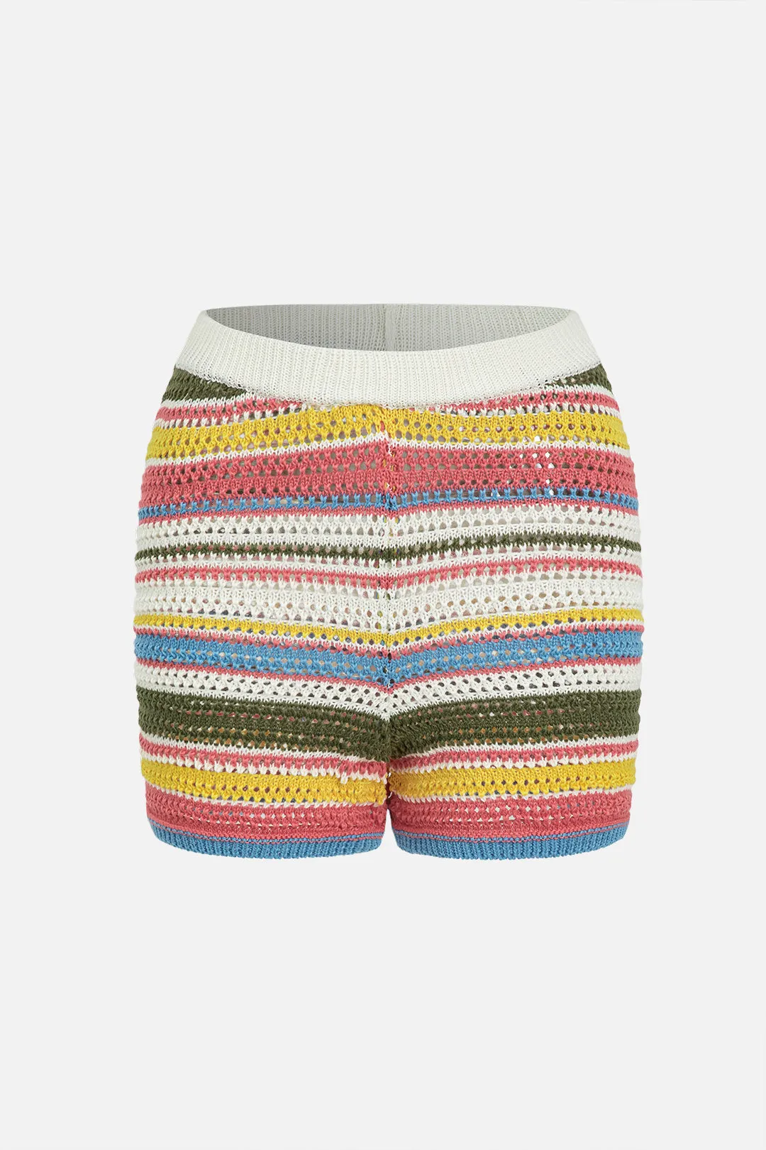 Strik Rainbow Stripe Shorts sold by Micas