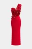 Ruched Ruffles One Shoulder Zipper Cut Slit maxi kjole ud sold by Micas