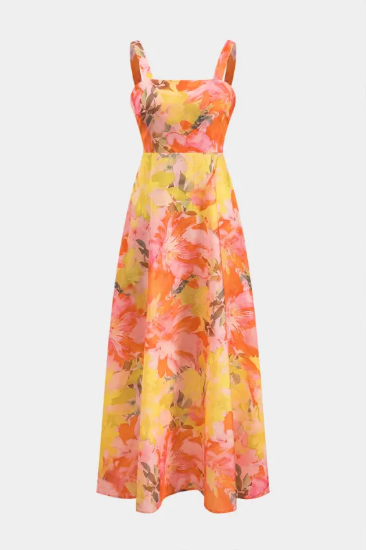 Blomsterprint lynlås slip maxi kjole sold by Micas