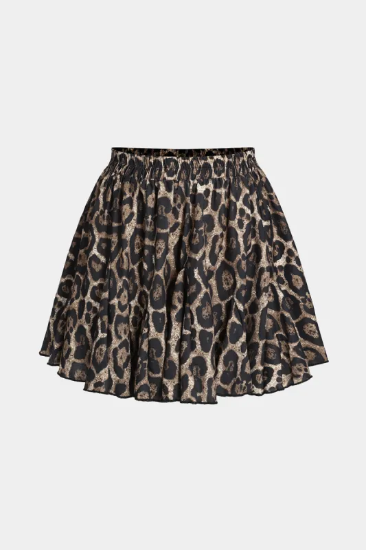 Leopard print plisseret nederdel sold by Micas