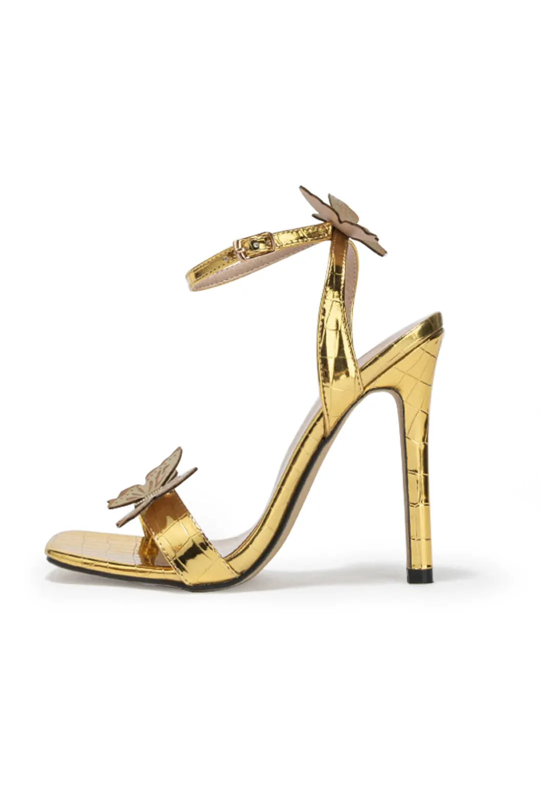 Butterfly Decoration Square Toe High Heel Sandals sold by Micas product image thumbnail 4