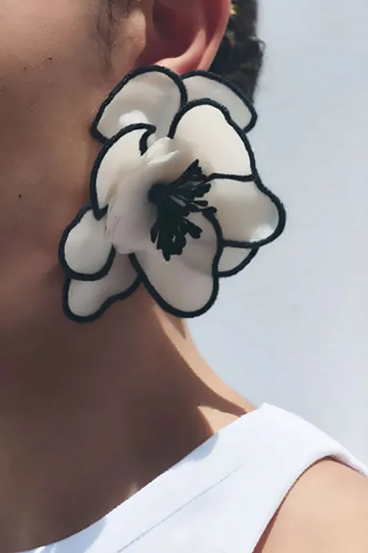 3D Flower Shape Earrings sold by Micas