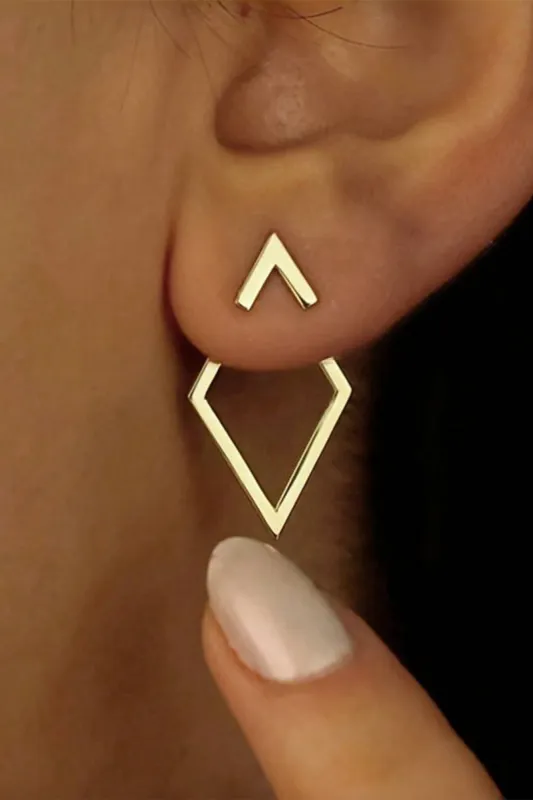 Metallic Geometric Shape Earrings sold by Micas