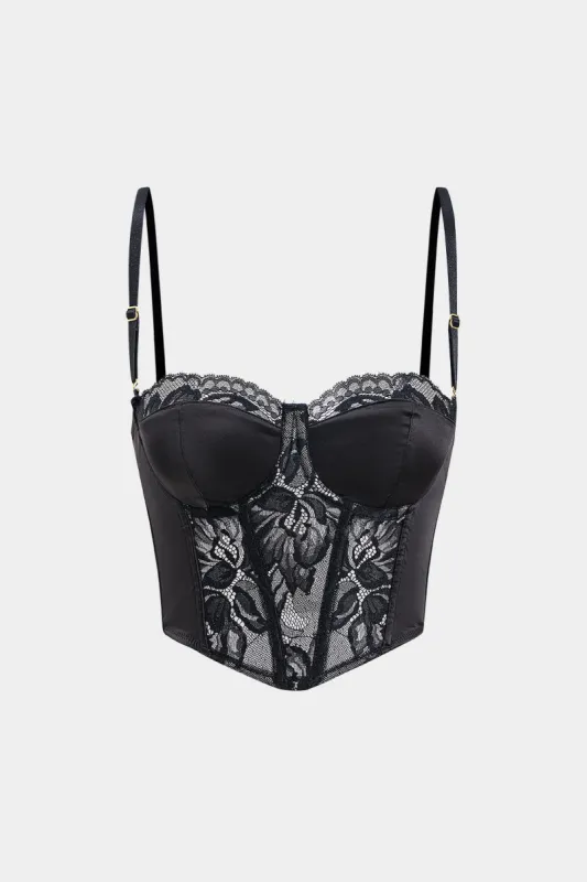 Blonder patchwork bustier slip cami top sold by Micas