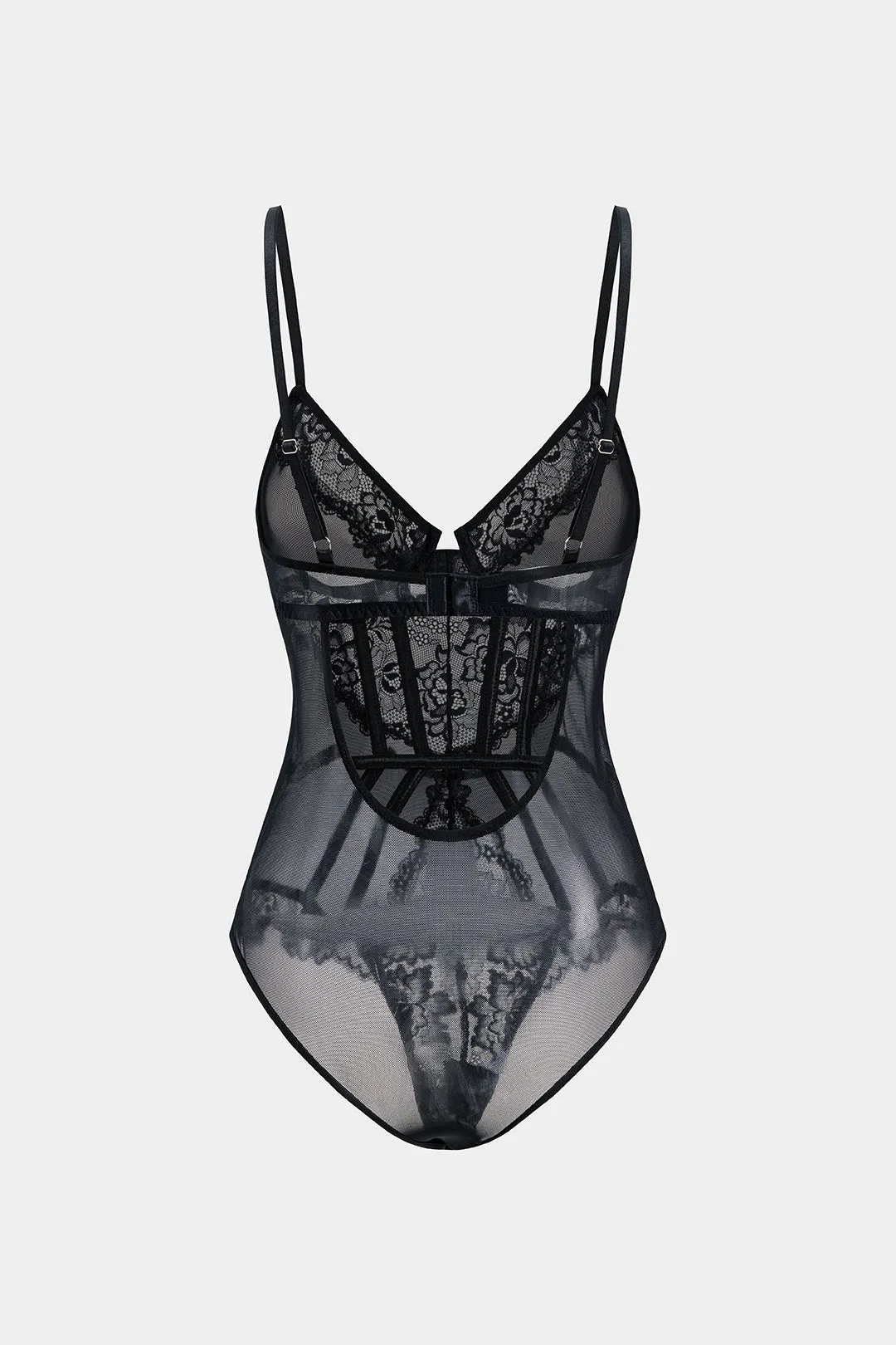 Mesh Lace Bustier Corset Lingerie Bodysuit sold by Micas product image thumbnail 3