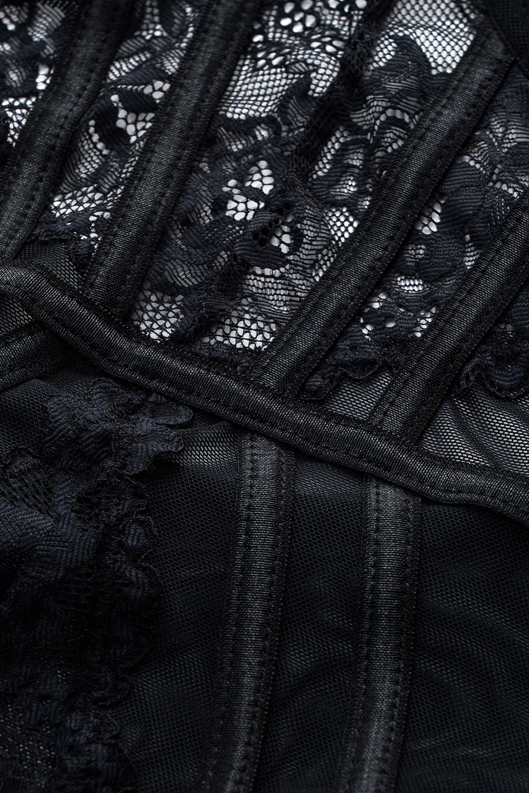 Mesh Lace Bustier Corset Lingerie Bodysuit sold by Micas product image thumbnail 5