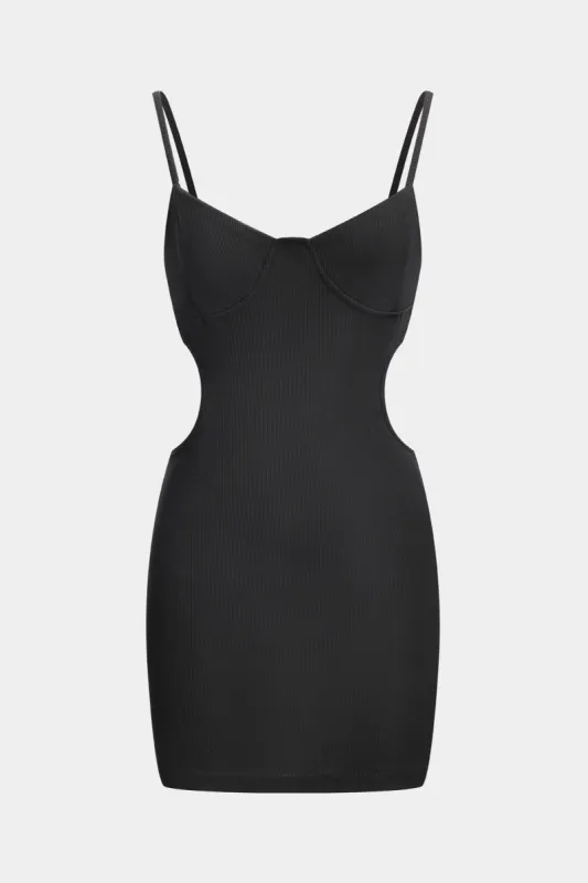 Skær ud bustier glid mini kjole sold by Micas