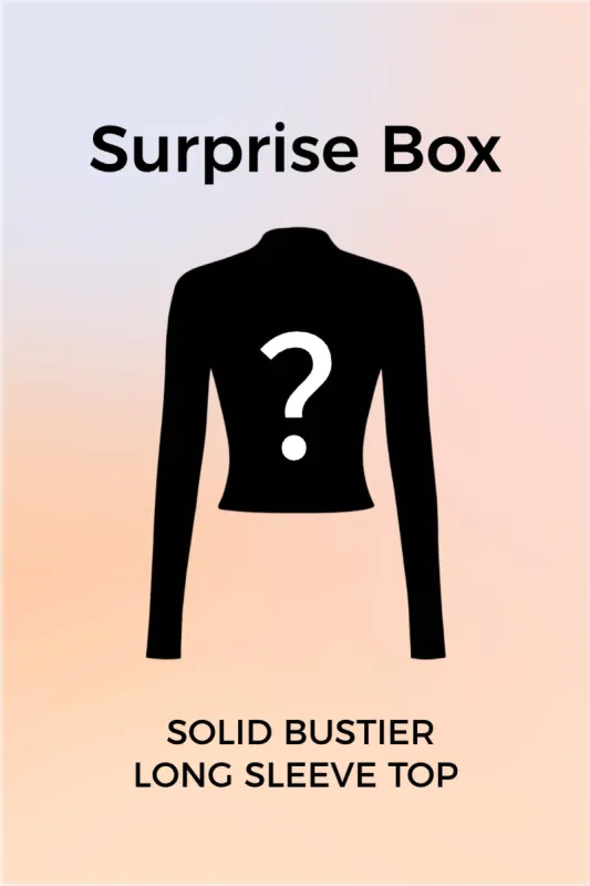 Overraskelsesboks - solid bustier langærmet top sold by Micas