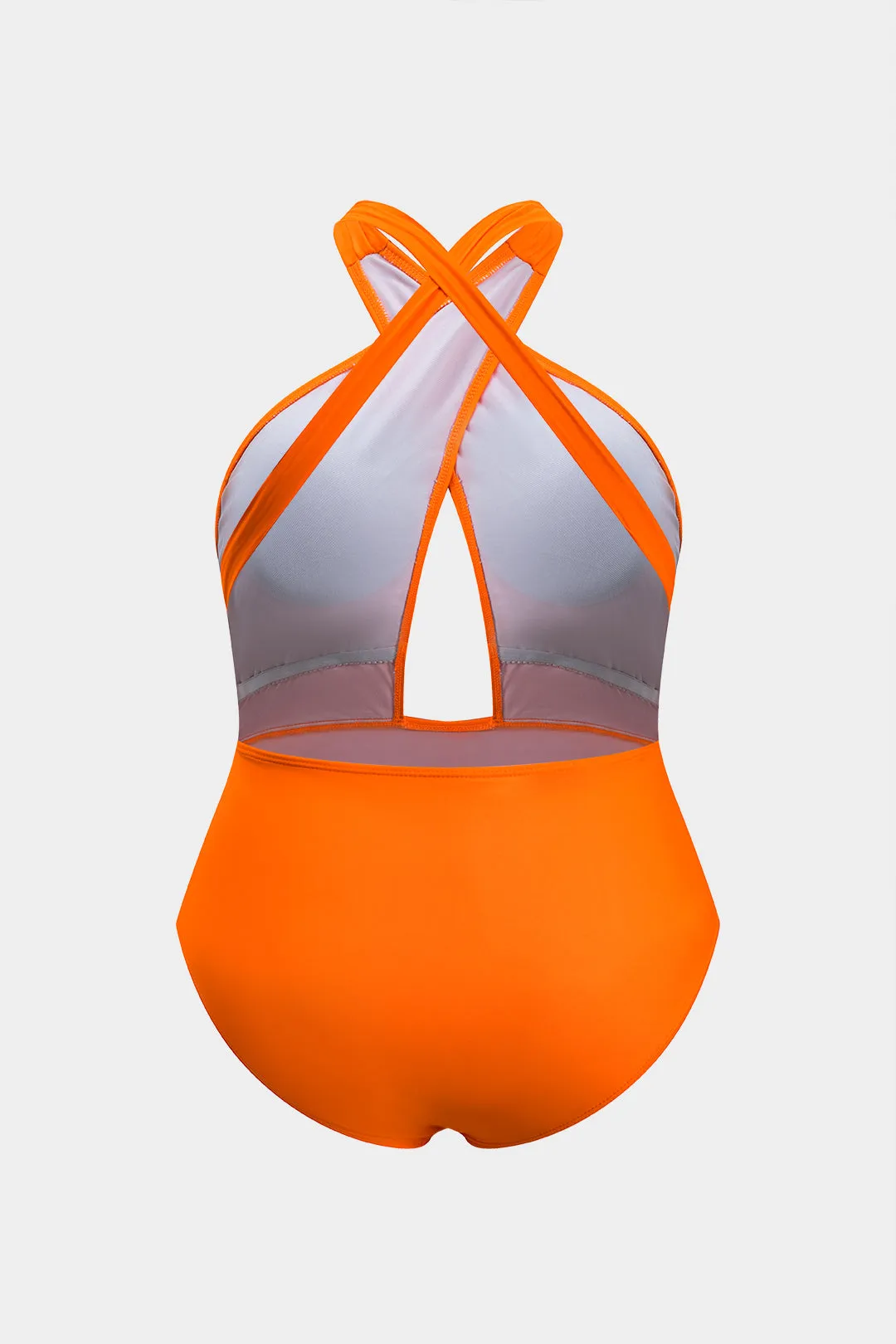 Plus størrelse ruched knyttet udskåret rygfri mave kontrol i ét stykke badedragt sold by Micas product image thumbnail 2