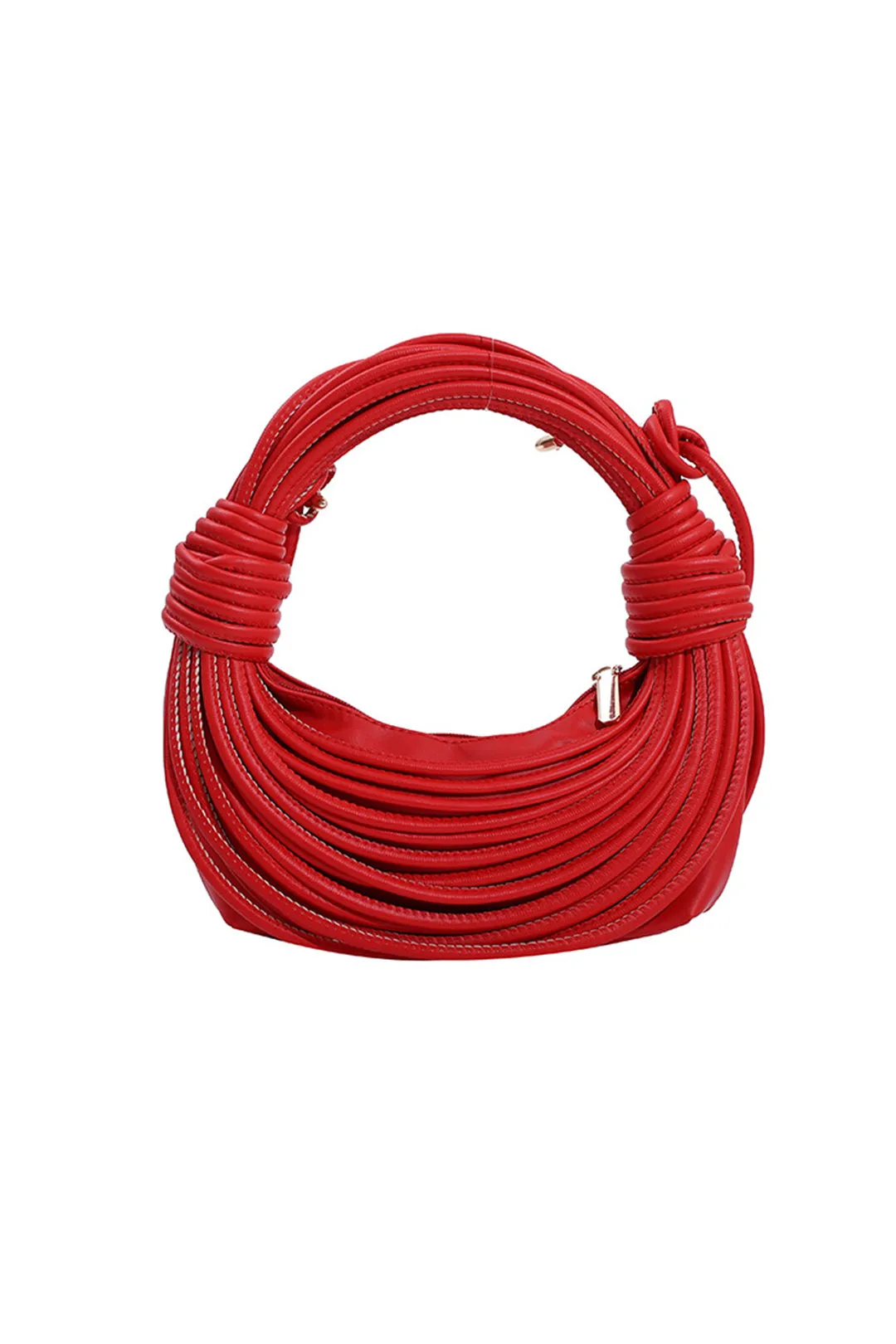 Faux læder vævet lynlås kobling taske sold by Micas product image thumbnail 5