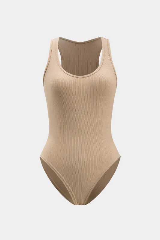Grundlæggende solid ærmeløs bodysuit sold by Micas