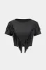 Fringe kort ærme top og brede benbukser sæt sold by Micas