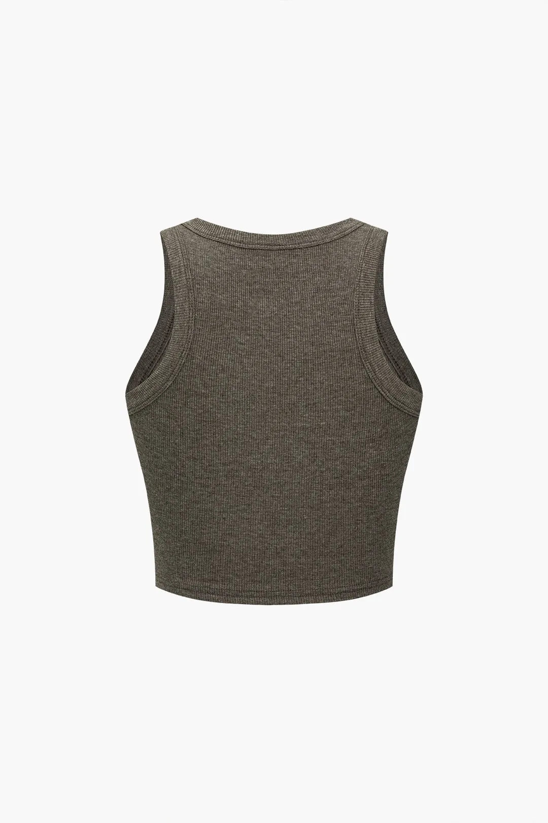 Solid tank top og asymmetrisk nederdel sæt sold by Micas product image thumbnail 3