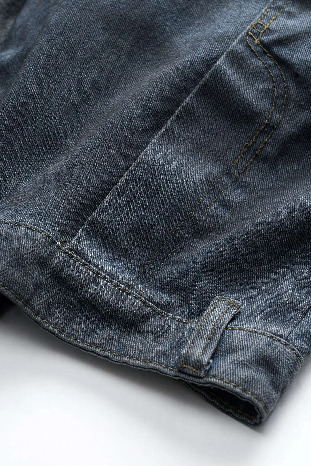 Denim Ruched Button Pocket Wide Ben Jeans sold by Micas product image thumbnail 5