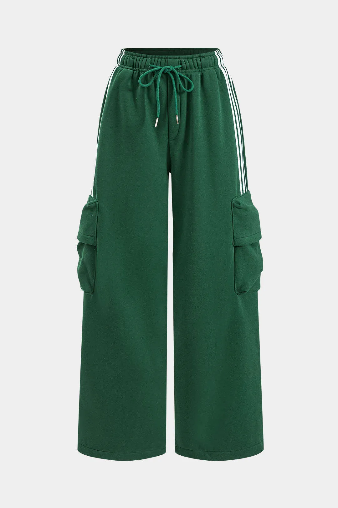 Kontrast Ruched Tie Front Pocket Bukser sold by Micas