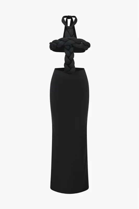 Tie-up twist knude maxi kjole sold by Micas