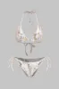 Folieprint udskåret bindingsbikini-sæt sold by Micas
