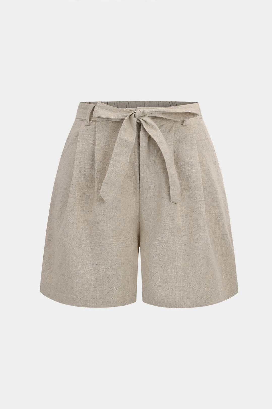 Linned Ruched Tie Front Shorts sold by Micas