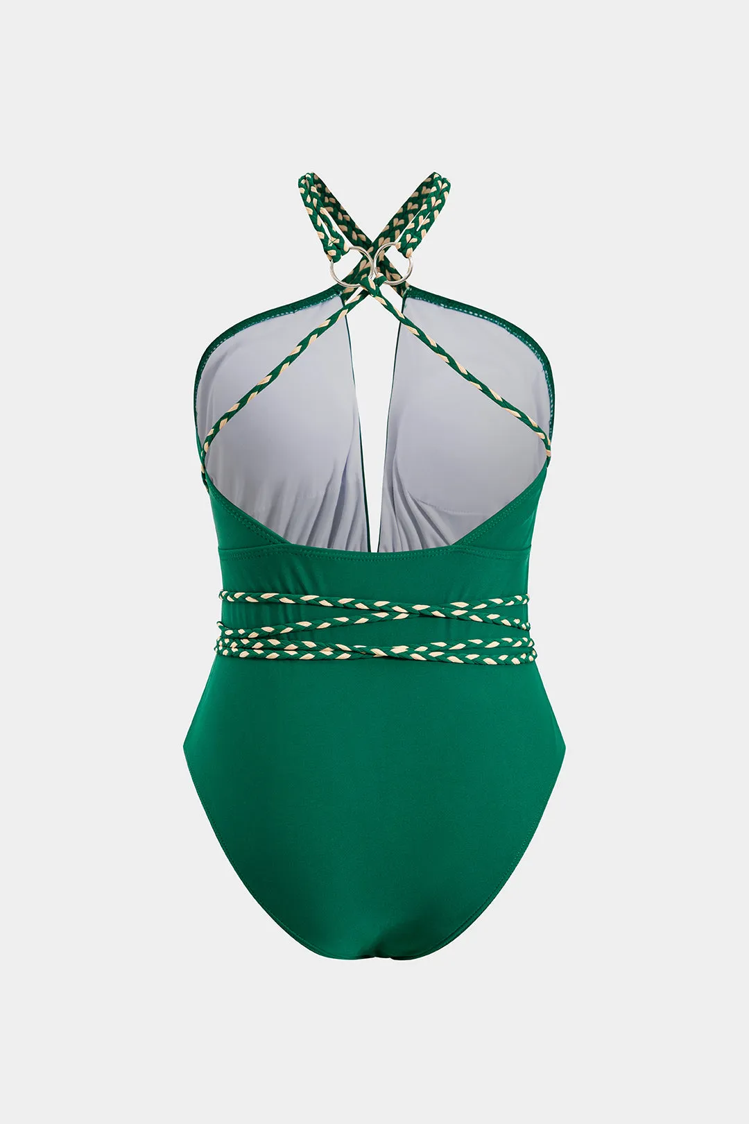 Ruched krydsede stroppet rygfri mave kontrol i ét stykke badedragt sold by Micas product image thumbnail 2