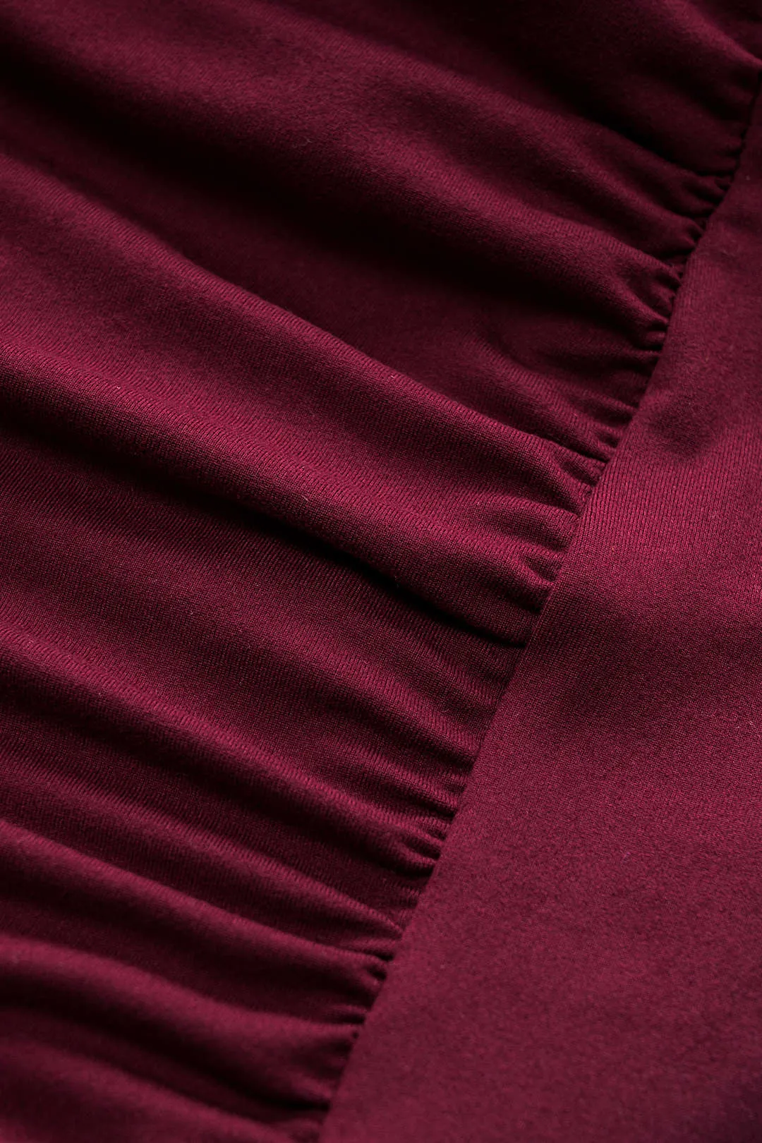 Mesh asymmetrisk patchwork ruched en skulder langærmet jumpsuit sold by Micas product image thumbnail 4