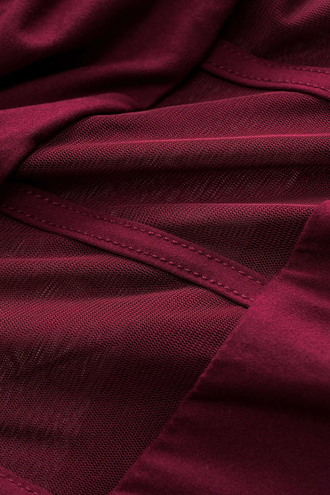 Mesh asymmetrisk patchwork ruched en skulder langærmet jumpsuit sold by Micas product image thumbnail 3