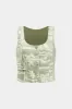 Geometrisk udskrivningsknaplommetank top og lynlås nederdel sæt sold by Micas
