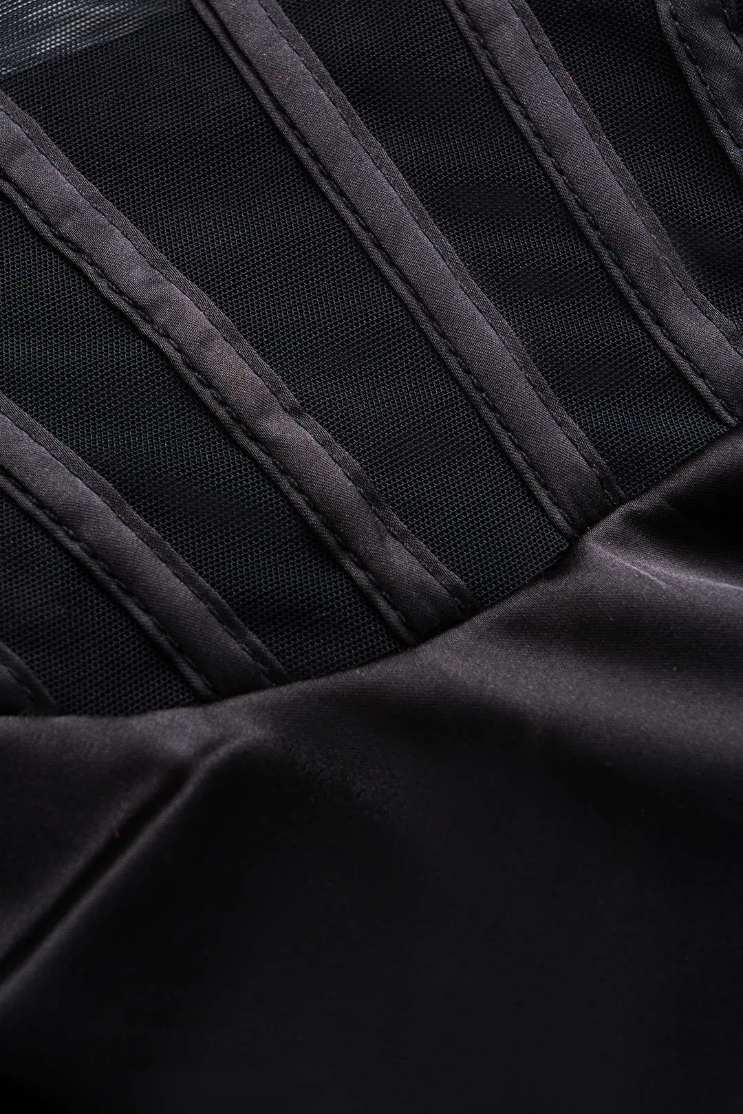 Satin mesh ruched korset mini kjole sold by Micas product image thumbnail 3