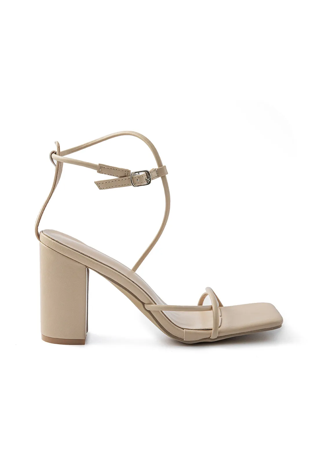 Faux læder firkantet tå hæle sold by Micas product image thumbnail 3