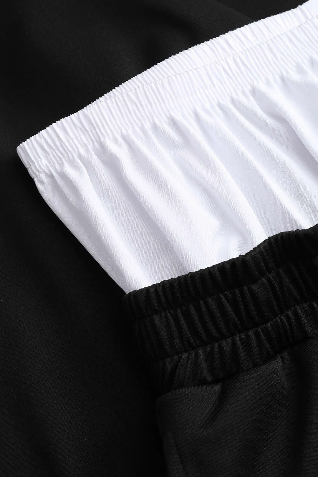 Kontrast Ruched Patchwork Double Walitband Brede benbukser sold by Micas product image thumbnail 4