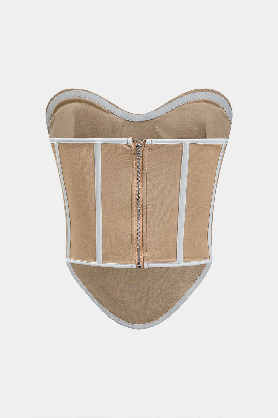 Kontrast lynlås bustier korsetrør top sold by Micas product image thumbnail 2