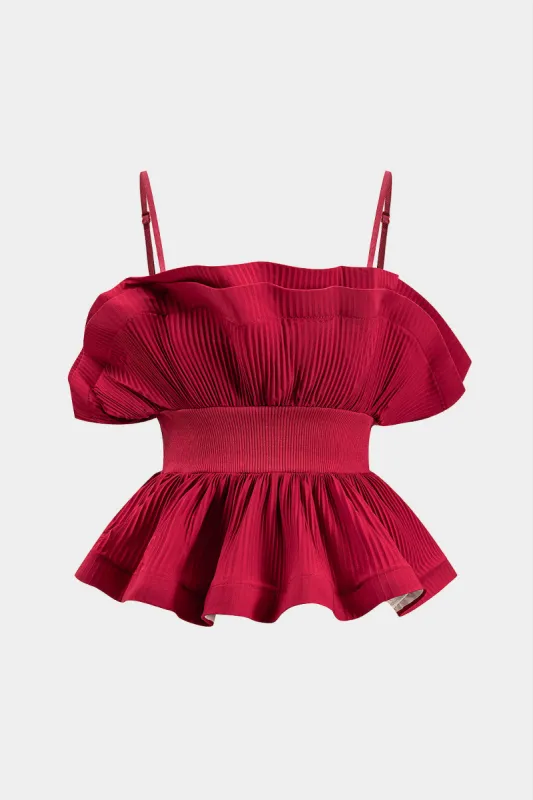 Plisseret slip cami top sold by Micas