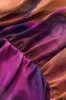 Tie farvestofprint mesh ruched rygfri slips back slip maxi kjole sold by Micas