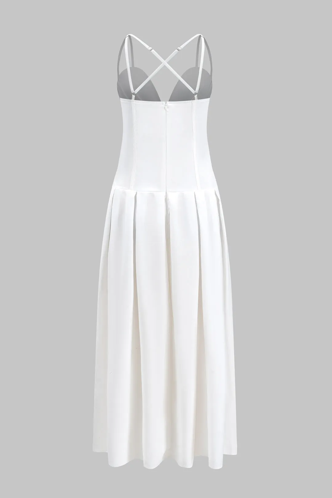 Plisset bustier korset lynlås maxi kjole sold by Micas product image thumbnail 2