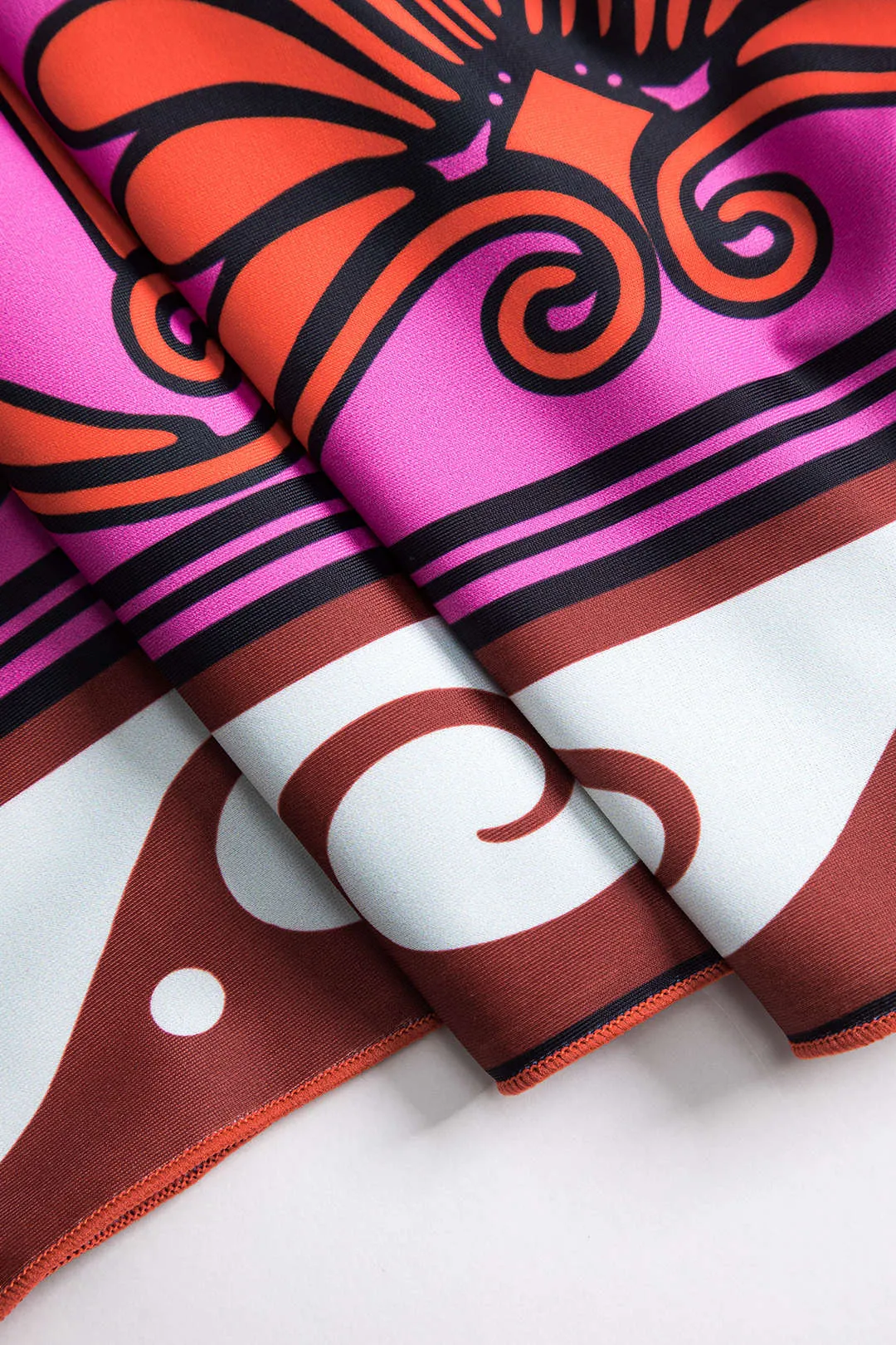 Coconut Palm Print Pleated Slit Cover Up sold by Micas product image thumbnail 5