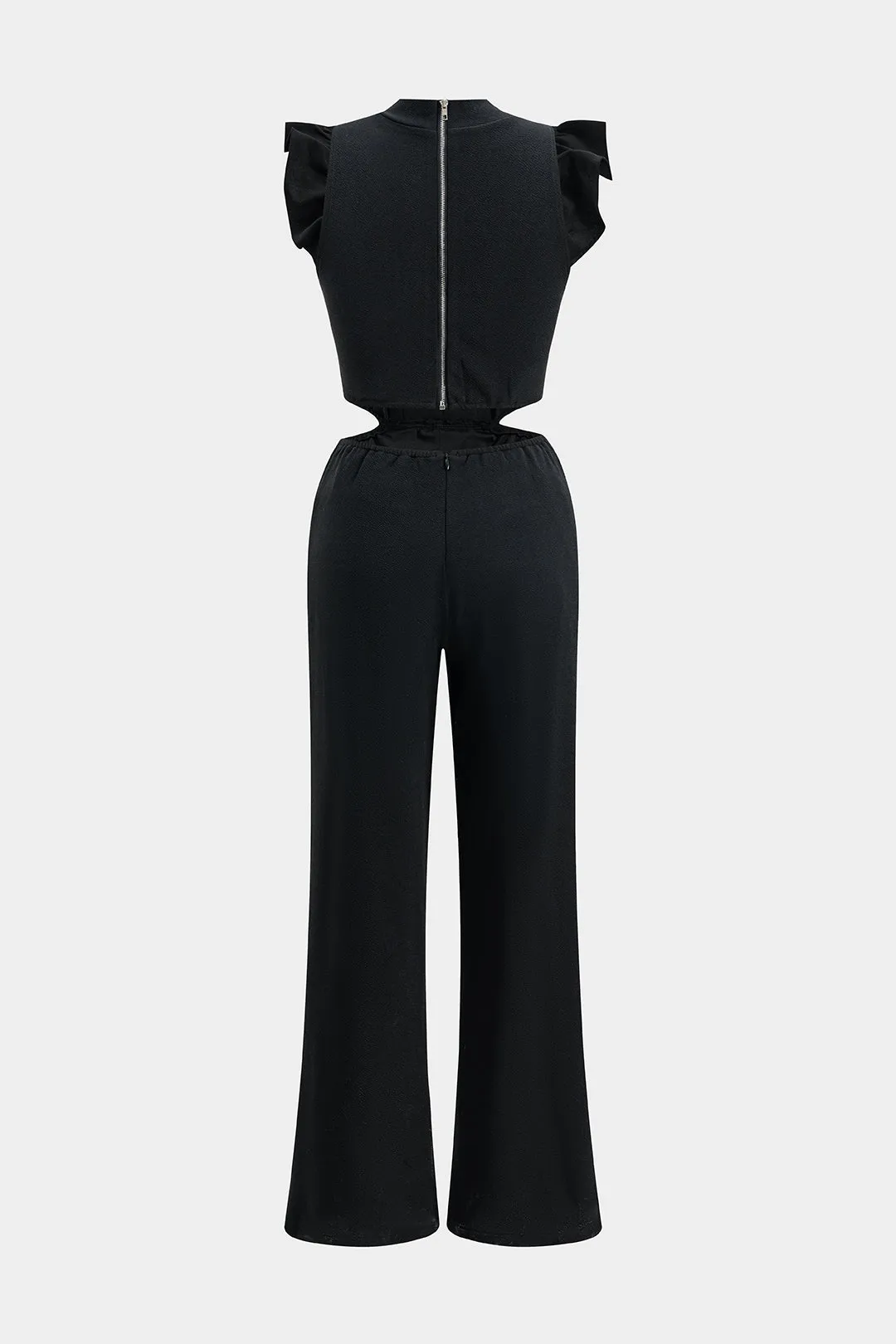 RUCHED udskåret ruffle -knap lynlås ærmeløse jumpsuits sold by Micas product image thumbnail 2