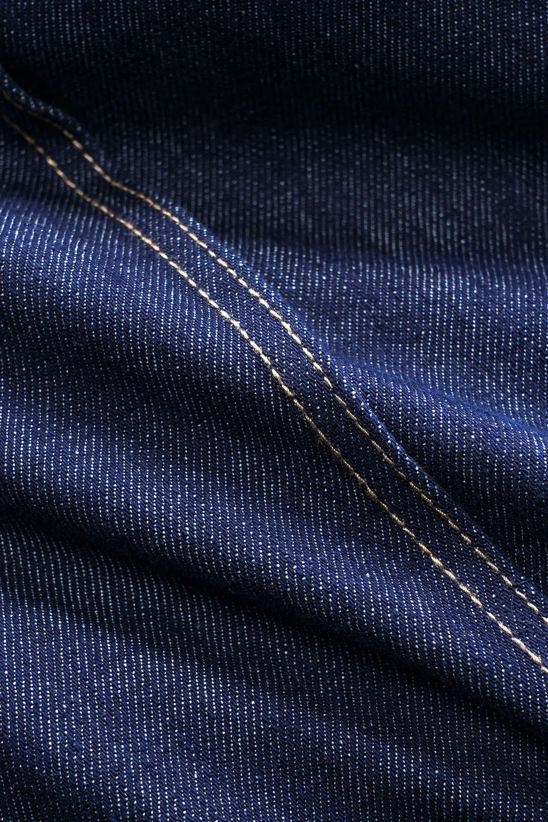 Denim kontrast syning knaplomme brede ben jeans sold by Micas product image thumbnail 4