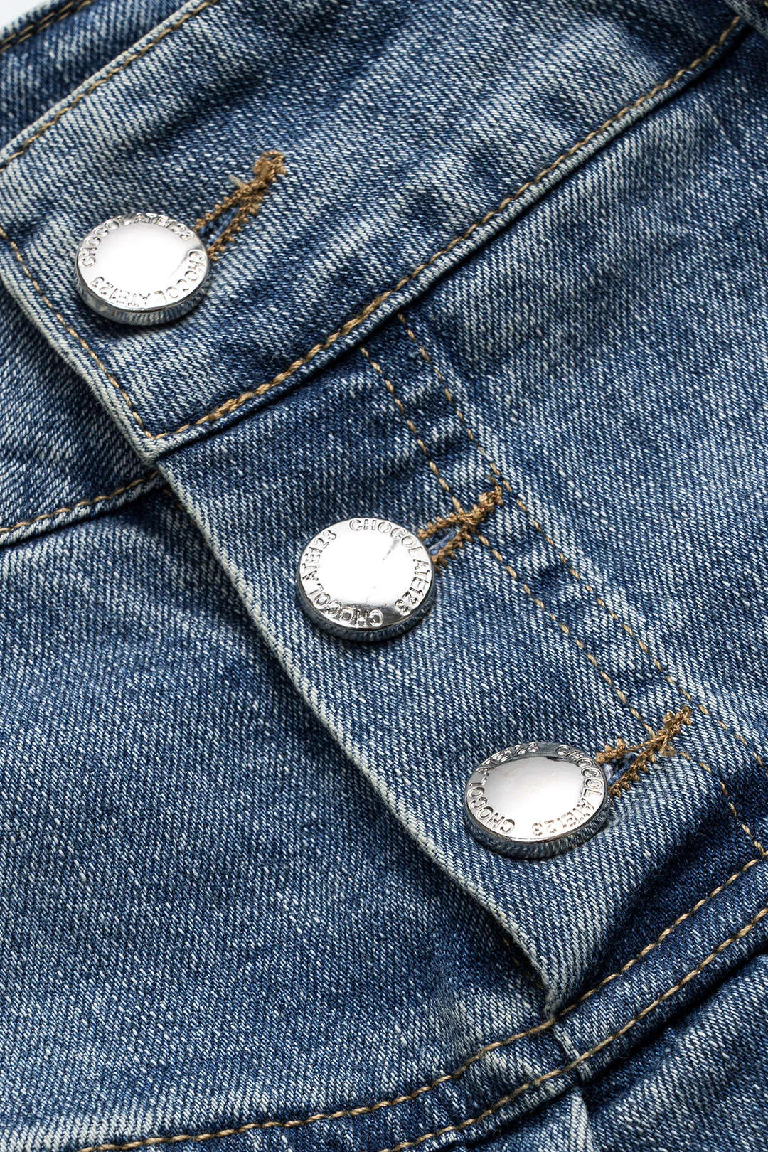 Denim plisseret knap nederdel sold by Micas product image thumbnail 3