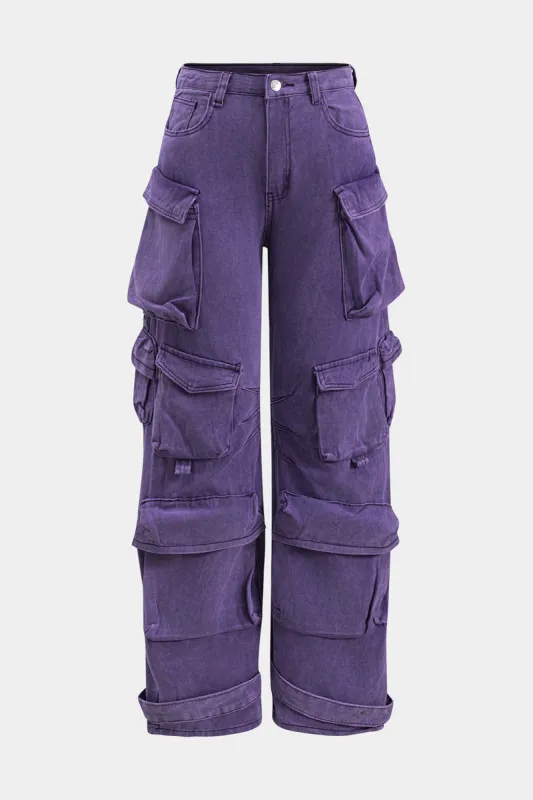 Denim knap klap lomme last jeans sold by Micas