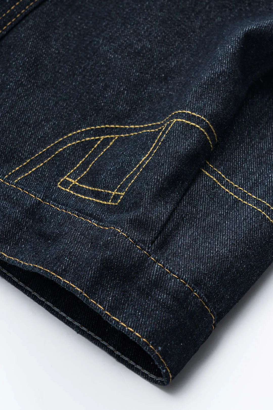 Brev broderi denim syning knap lomme bred ben tønde jeans sold by Micas product image thumbnail 3