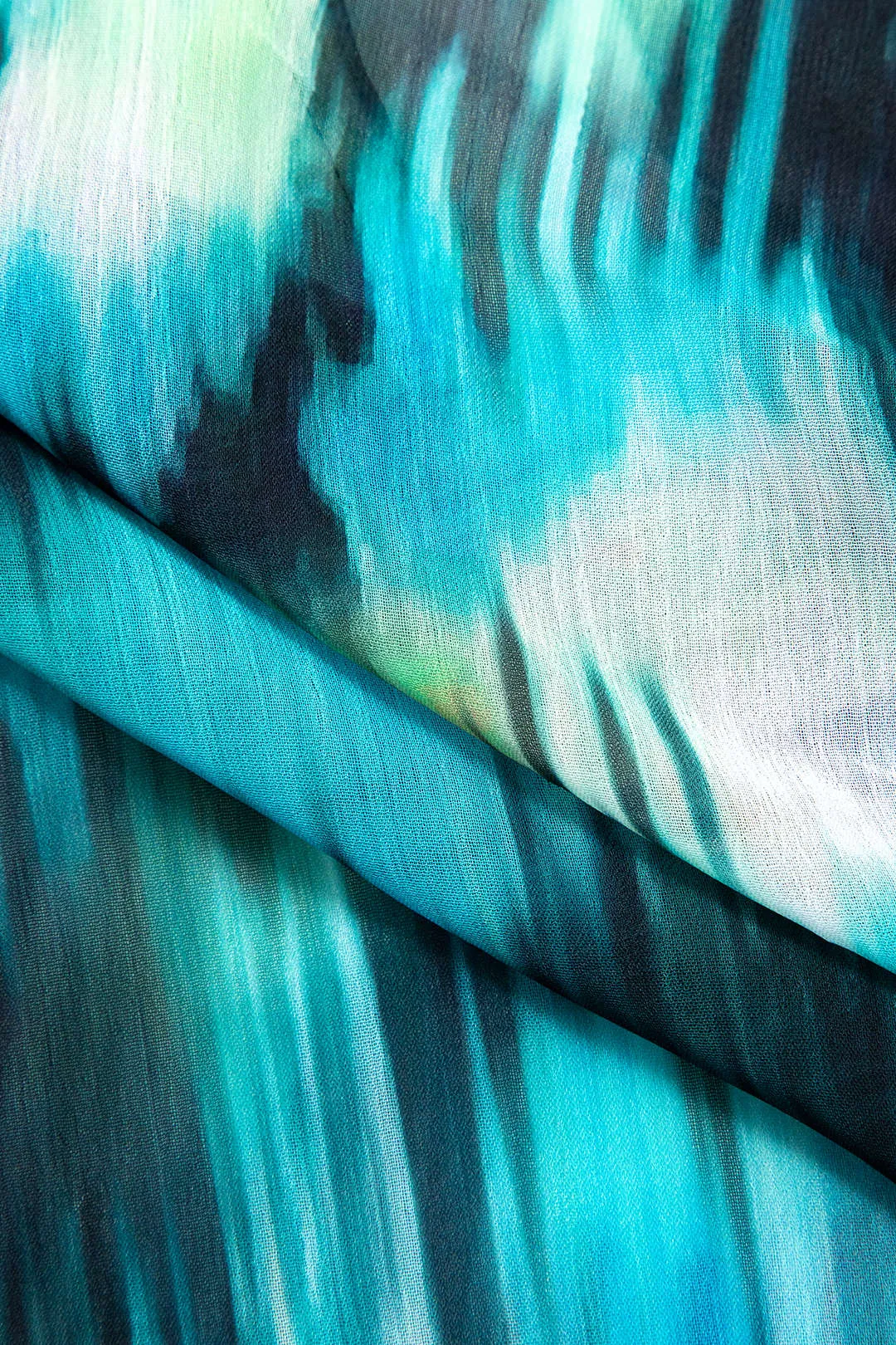 Vandfarveprint chiffon lynlås ærmeløs mini kjole sold by Micas product image thumbnail 4