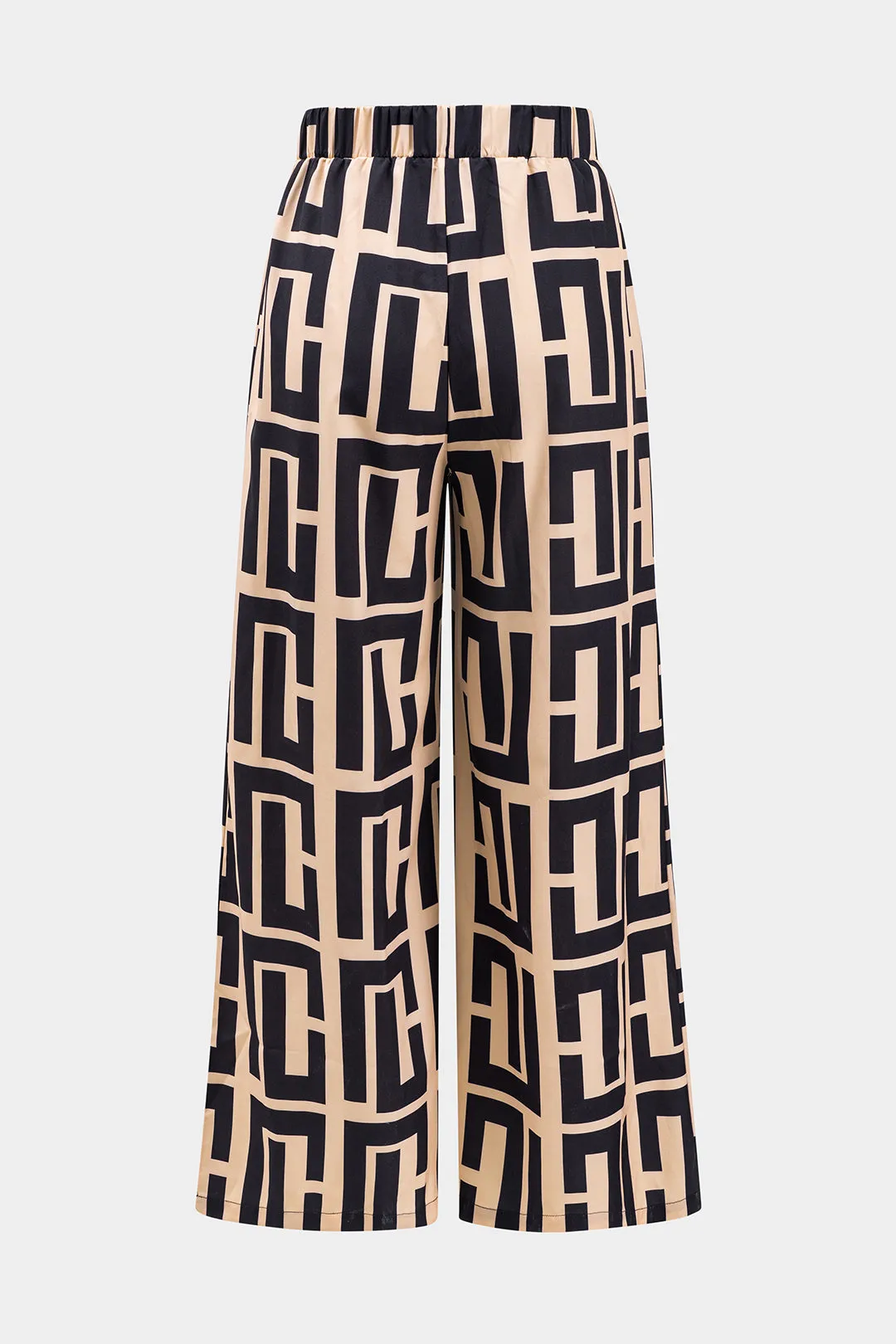 Contrast Retro Print Ruched Trousers sold by Micas product image thumbnail 2