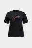 Plus størrelse brev print kort ærme t-shirt sold by Micas