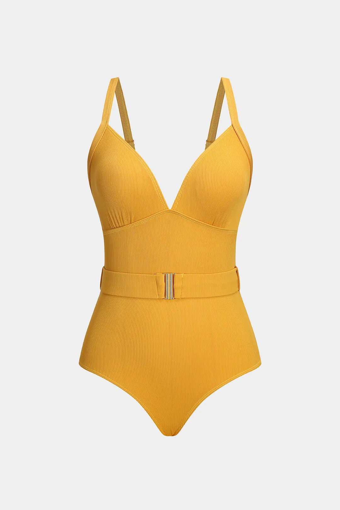 Ruched Rackless Belted Swimsuit i ét stykke sold by Micas