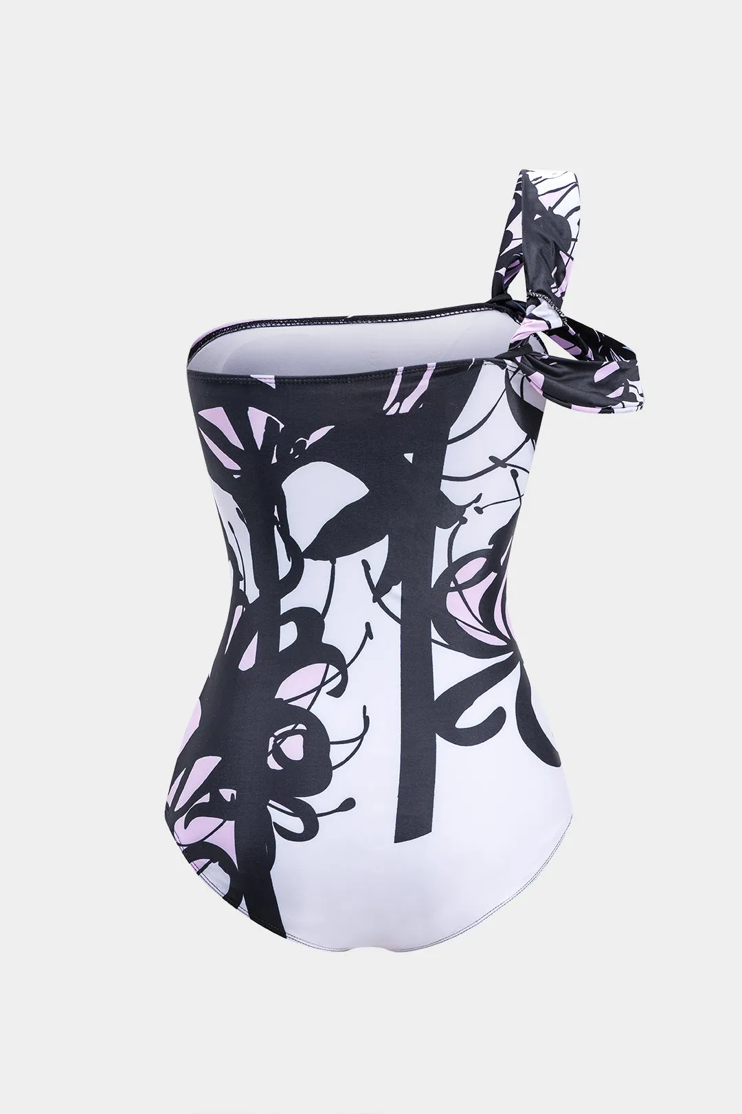 Graffiti print twist knude asymmetrisk mave kontrol i ét stykke badedragt sold by Micas product image thumbnail 2