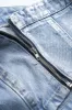 Denim lynlås tube top sold by Micas