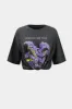 Blomsterprint rund hals kortærmet t-shirt sold by Micas