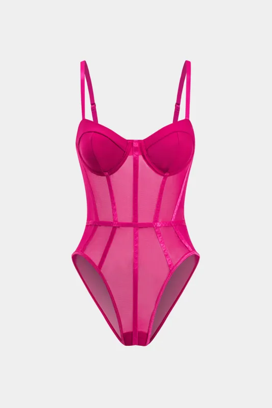 Ren mesh bustier ærmeløs bodysuit sold by Micas