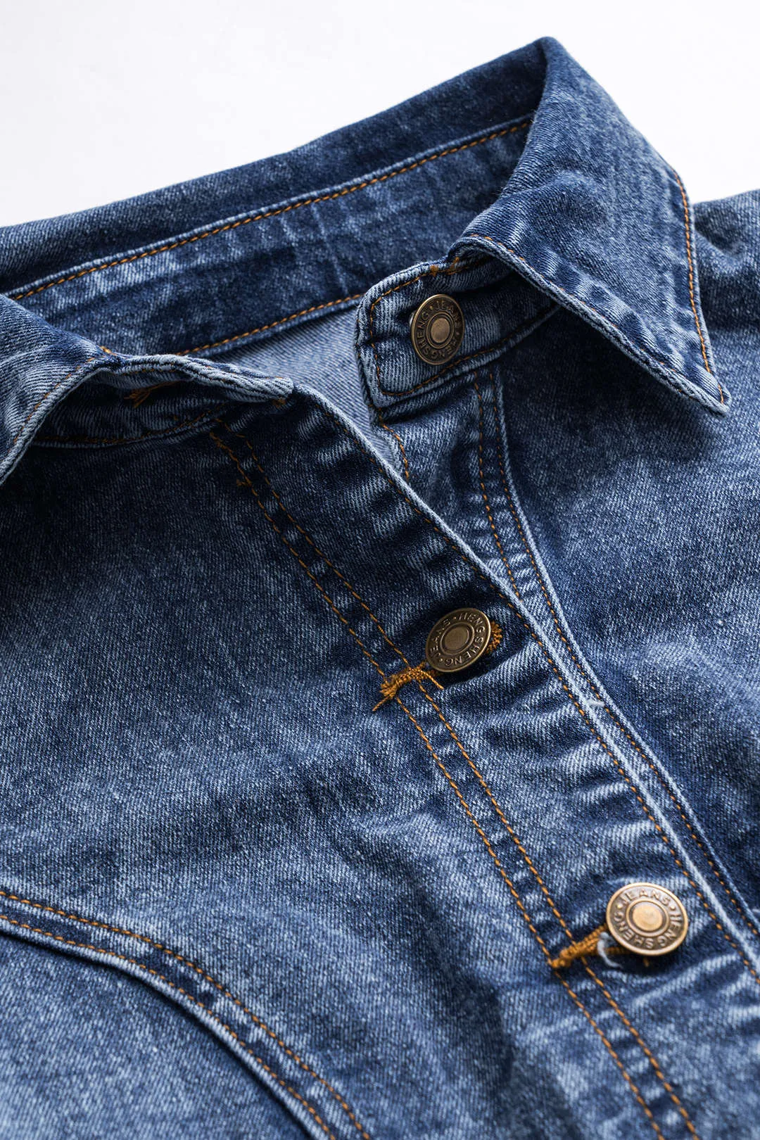 Denim lynlås ærmeløs romper sold by Micas product image thumbnail 3