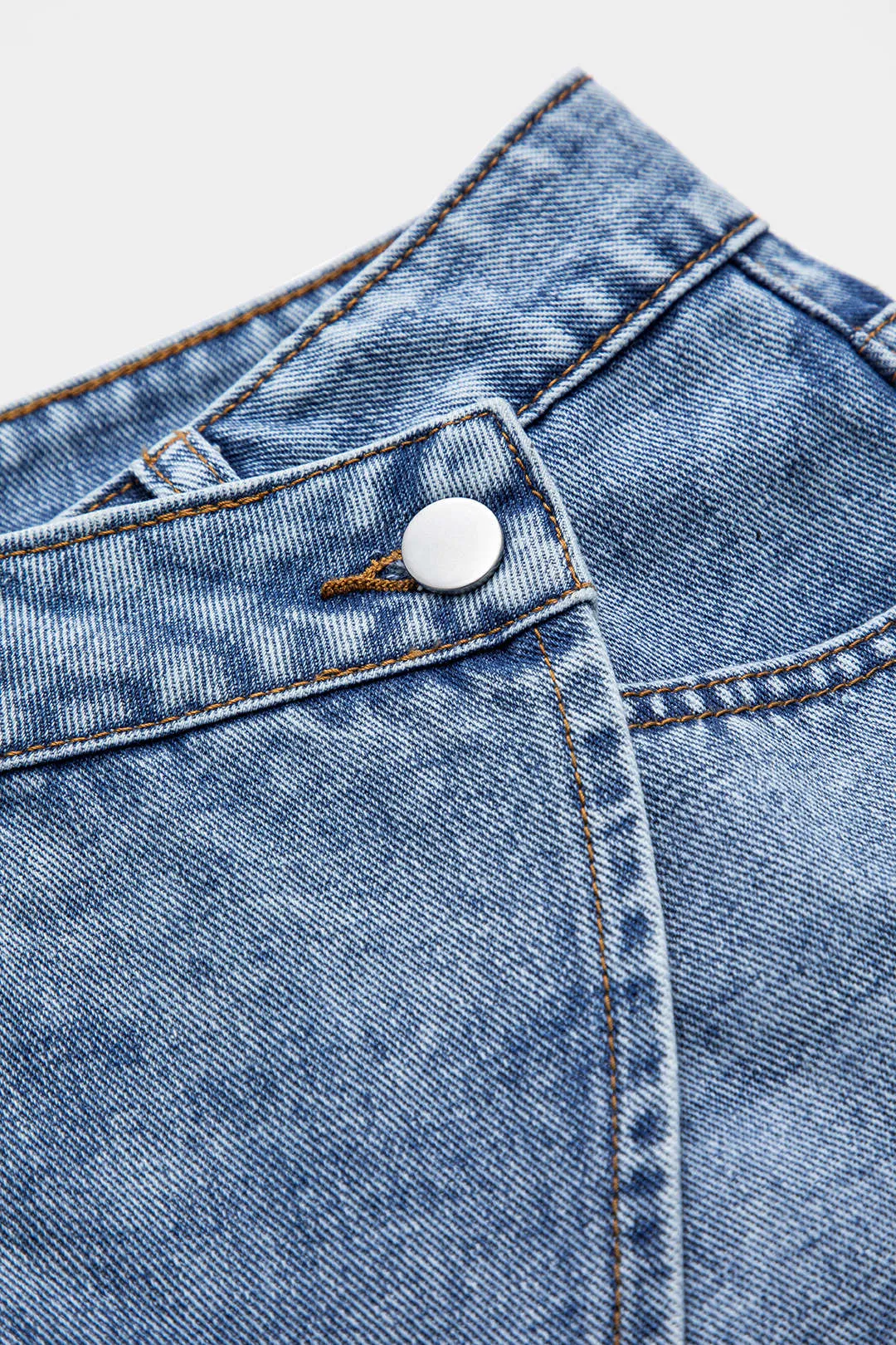 Denim Asymmetrical Mini Skirt sold by Micas product image thumbnail 3